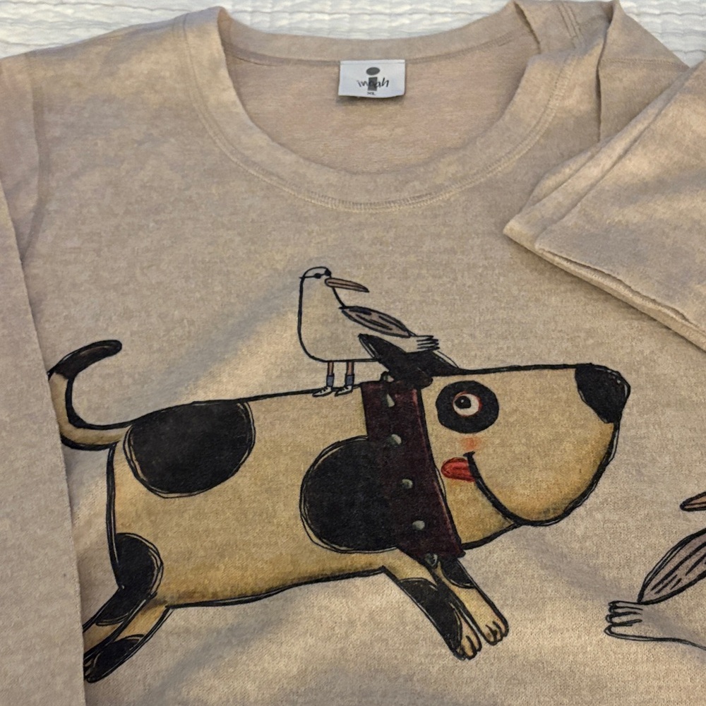 Playful Dog Print Sweatshirt